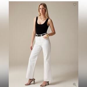 J.Crew Slim wide-leg jean in white wash